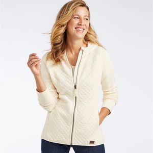 L.L.Bean Women’s Quilted Full Zip Jacket Hoodie Size Medium
